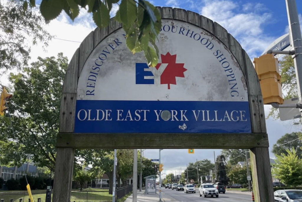 Residential neighbourhood in East York Toronto
