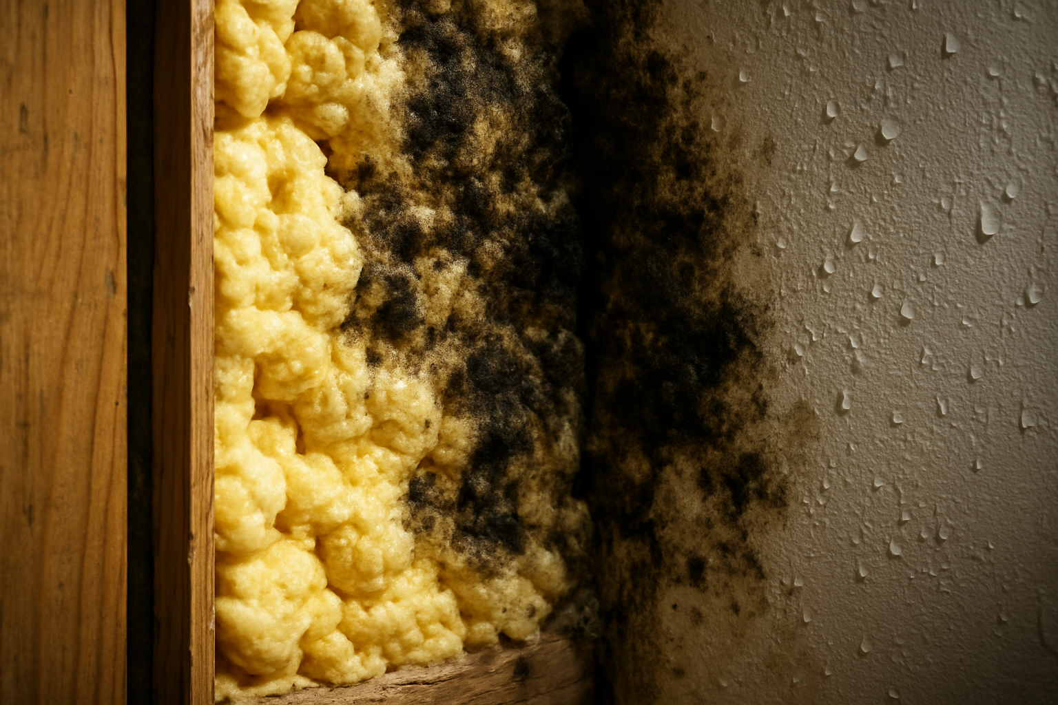 Can mold grow behind spray foam insulation?