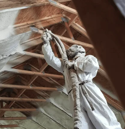 Professional spray foam insulation installation in a Scarborough Toronto home