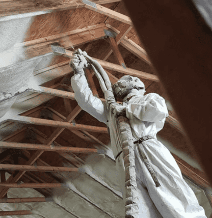 Professional spray foam insulation installation in a Scarborough Toronto home
